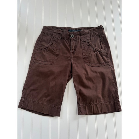 Calvin Klein Jeans Pants - Calvin Klein Jeans Womens 4 Bermuda Shorts Brown Stretch Mid Rise Casual